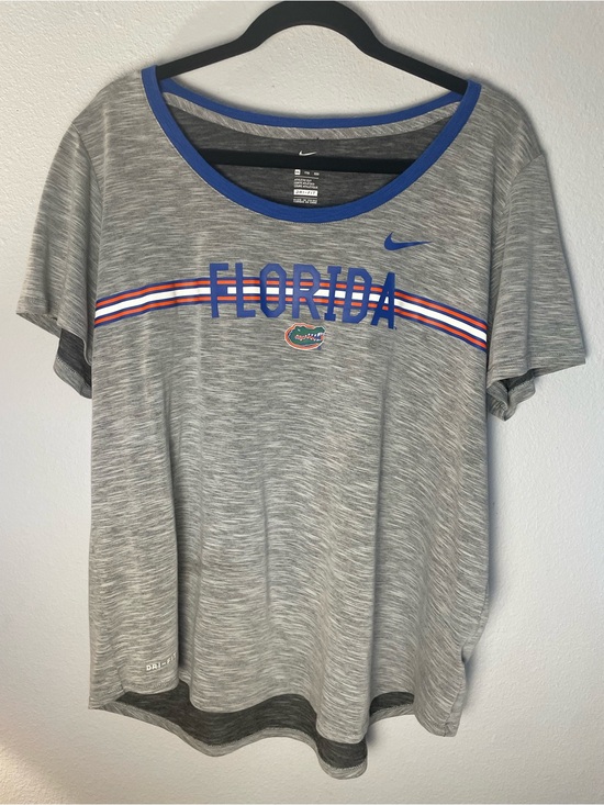 Nike Tops - Nike Florida Gators Dri-FIT Tee Women 2x Gray Blue Orange NCAA